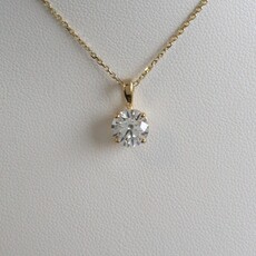 American Jewelry 14k Yellow Gold 1.51ctw G/SI2 Lab Grown Diamond Solitaire Necklace