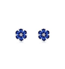 Lafonn Lafonn 2.42ctw Lab-Grown Sapphire Flower Stud Earrings