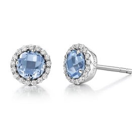Lafonn Lafonn .34ctw December Birthstone Earrings, Blue Topaz & Simulated Diamonds