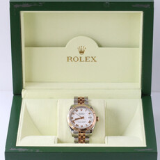 American Jewelry Preowned  Rolex Oystersteel & Everose Gold  Datejust with White Roman Dial & Fluted Bezel