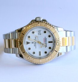 Rolex Preowned Rolex Stainless Steel & 18k Gold  Yacht Master Oyster Perpetual Date w/ White Dial