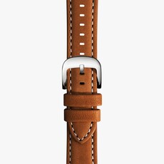 Shinola 20mm Cognac Leather Watch Band
