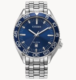 American Jewelry Citizen Eco Drive Mens Carson Date Watch w/ Blue Dial