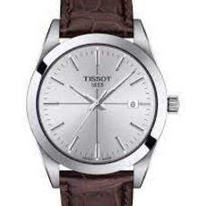 Tissot Tissot Gents Gentleman Watch w/ Brown Leather Band & Silver Dial