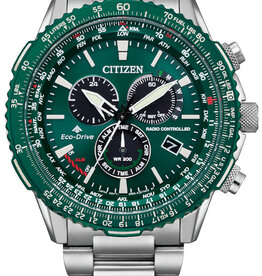 Citizen Citizen Eco Drive Gents PCAT Promaster Radio Controlled Watch w/ Green Dial
