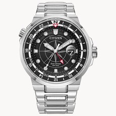 Citizen Citizen Eco Drive Stainless Steel Black Dial Endeavor Watch