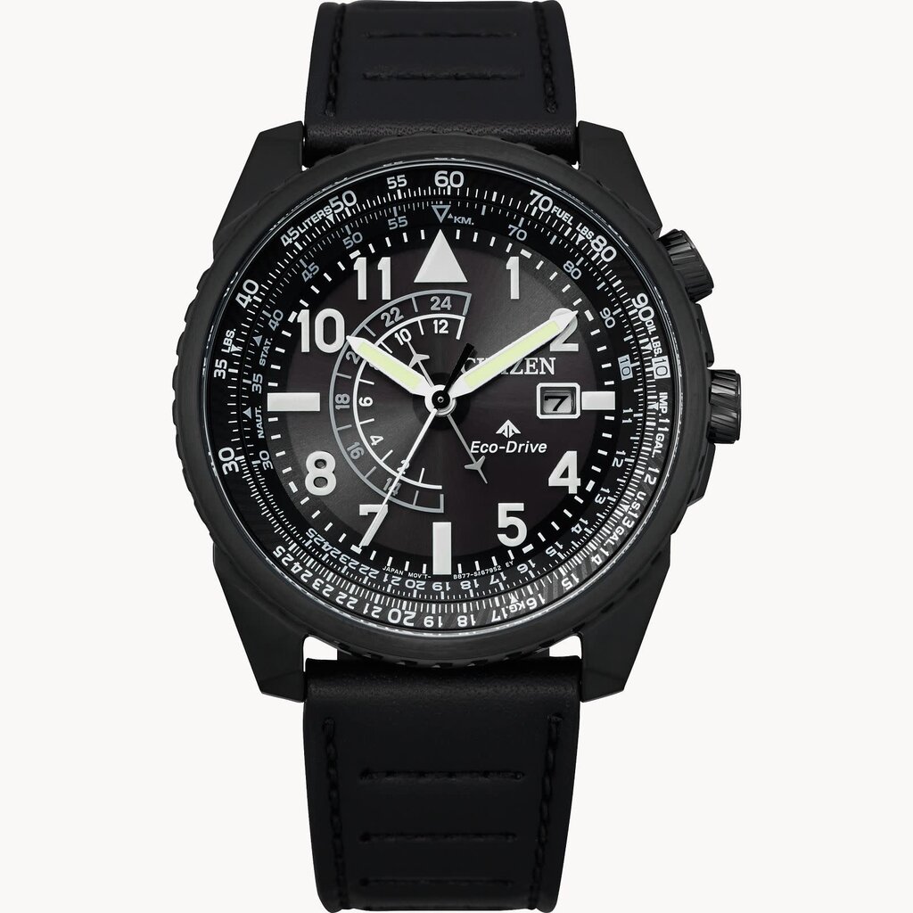 Citizen Eco-Drive Promaster Nighthawk Gents Watch with Black Leather ...