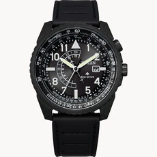 Citizen Citizen Eco-Drive Promaster Nighthawk Gents Watch with Black Leather Strap