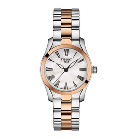 Tissot Tissot T-Wave Rose Two-Tone Ladies Watch with Mother of Pearl Dial