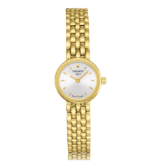 American Jewelry Tissot T-Lady Lovely Ladies Gold Tone Watch with Silver Dial