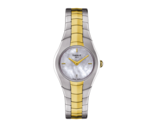Tissot T-Trend T-Round Ladies Two-Tone Watch with Mother of  display picture 1