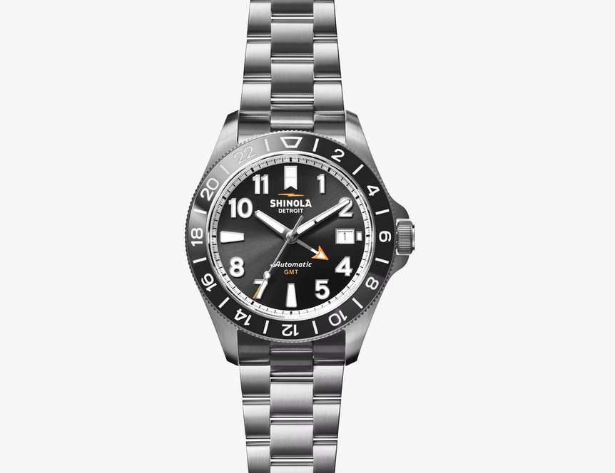 Shinola Monster GMT Automatic 40mm Black Dial Gift Set - American