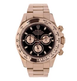 Rolex Preowned 18k Rose Gold Rolex Daytona Superlative Chronometer Officially Certified Cosmograph Watch