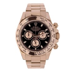 Rolex Preowned 18k Rose Gold Rolex Daytona Superlative Chronometer Officially Certified Cosmograph Watch