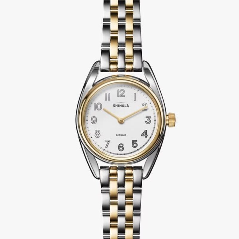 Shinola Shinola Derby 30.5mm Silver and Gold Strap with Stainless Case Watch