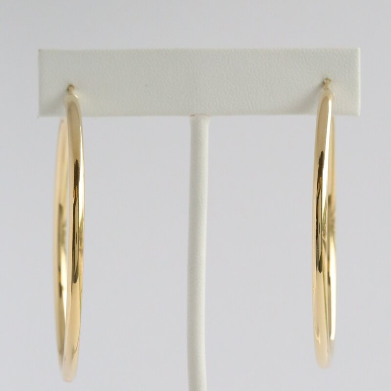 American Jewelry 14k Yellow Gold 2x45 Polished Hoop Earrings