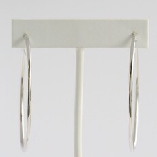 American Jewelry 14k White Gold 2x55mm Polished Hoop Earrings