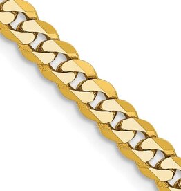 American Jewelry 14k Yellow Gold 8.5mm Flat Curb Bracelet (7")