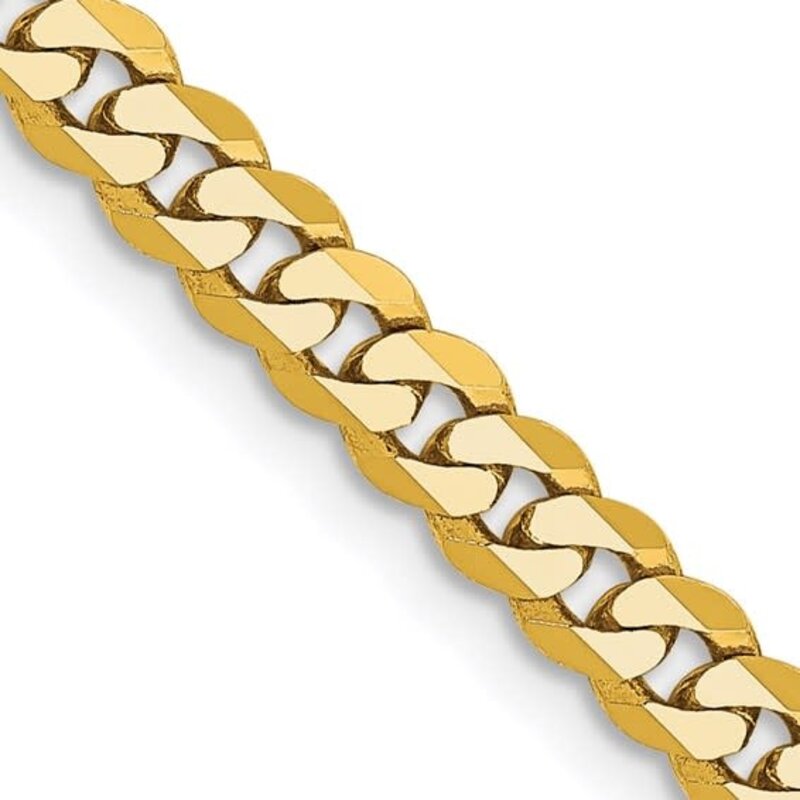 American Jewelry 14k Yellow Gold 8.5mm Flat Curb Bracelet (7")