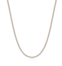 Lafonn Lafonn Gold Plated 12.54ctw Simulated Diamond Rivera Tennis Necklace (15")