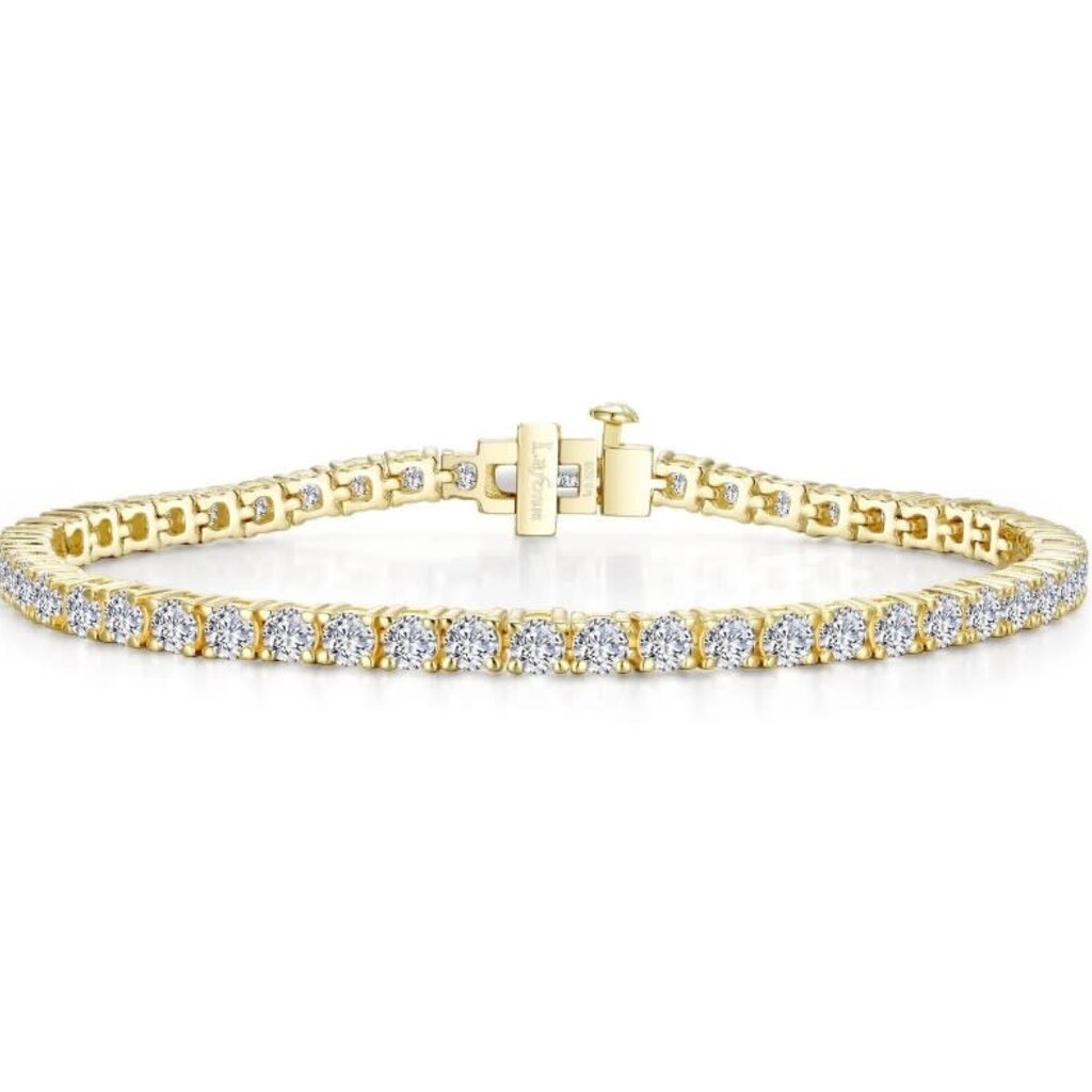 Lafonn Lafonn Sterling Silver Gold Plated 5.83ctw Simulated Diamond Tennis Bracelet (7")