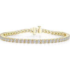 Lafonn Lafonn Sterling Silver Gold Plated 5.83ctw Simulated Diamond Tennis Bracelet (7")