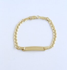 American Jewelry 14k Yellow Gold Baby Engraveable ID Bracelet