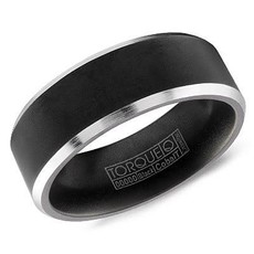 American Jewelry Black Cobalt 7mm Gents Torque Wedding Band (Size 10)