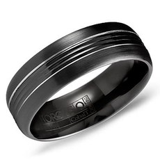 American Jewelry Black Cobalt 7mm Gents Torque Wedding Band, Size 10