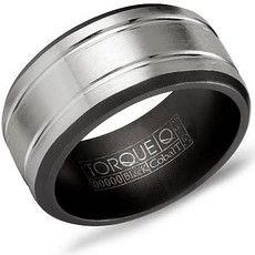 American Jewelry Black Cobalt 9mm Gents Torque Wedding Band (Size 10)