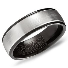 American Jewelry Black Cobalt 7mm Gents Torque Wedding Band (Size 10)