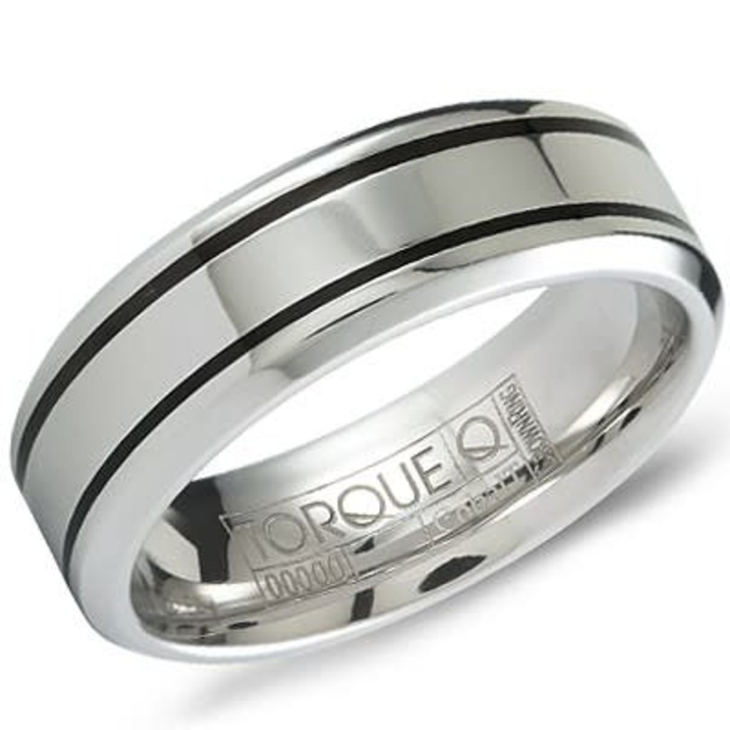 TORQUE by Crown Ring Tungsten Carbide Comfort Fit 8mm Ring - TU-0013