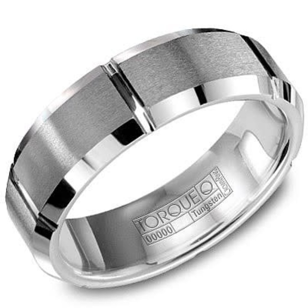 American Jewelry Tungsten 7mm Gents Torque Wedding Band (Size 10)