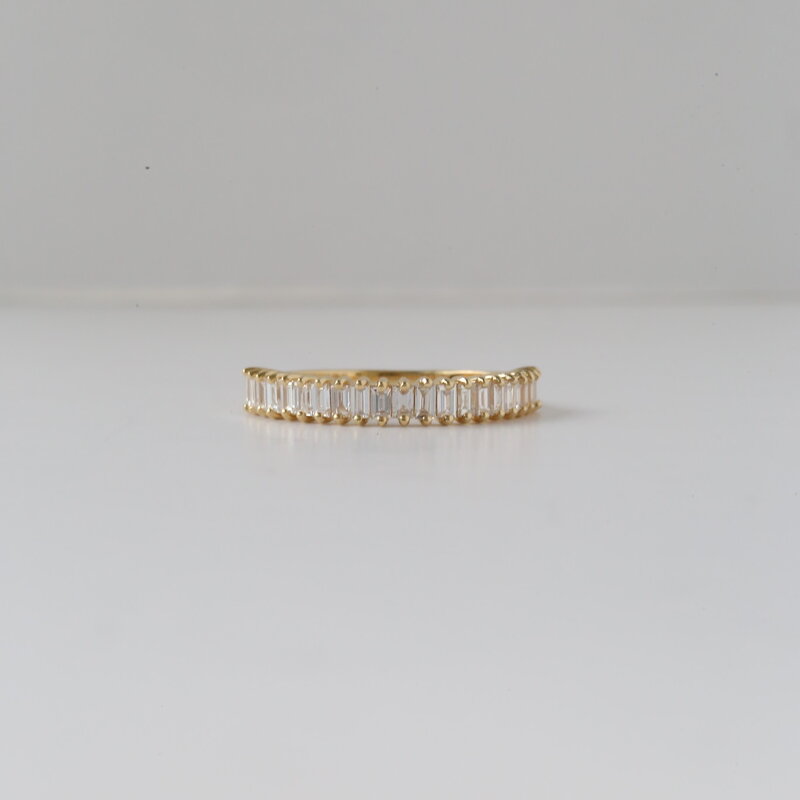 18k Yellow Gold .58ct Baguette Diamond Band (Size 6.5)