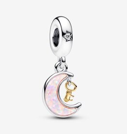 Pandora PANDORA Charm, Two-tone Key & Moon Dangle