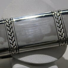 American Jewelry Sterling Silver/Stainless Braided Detail Money Clip