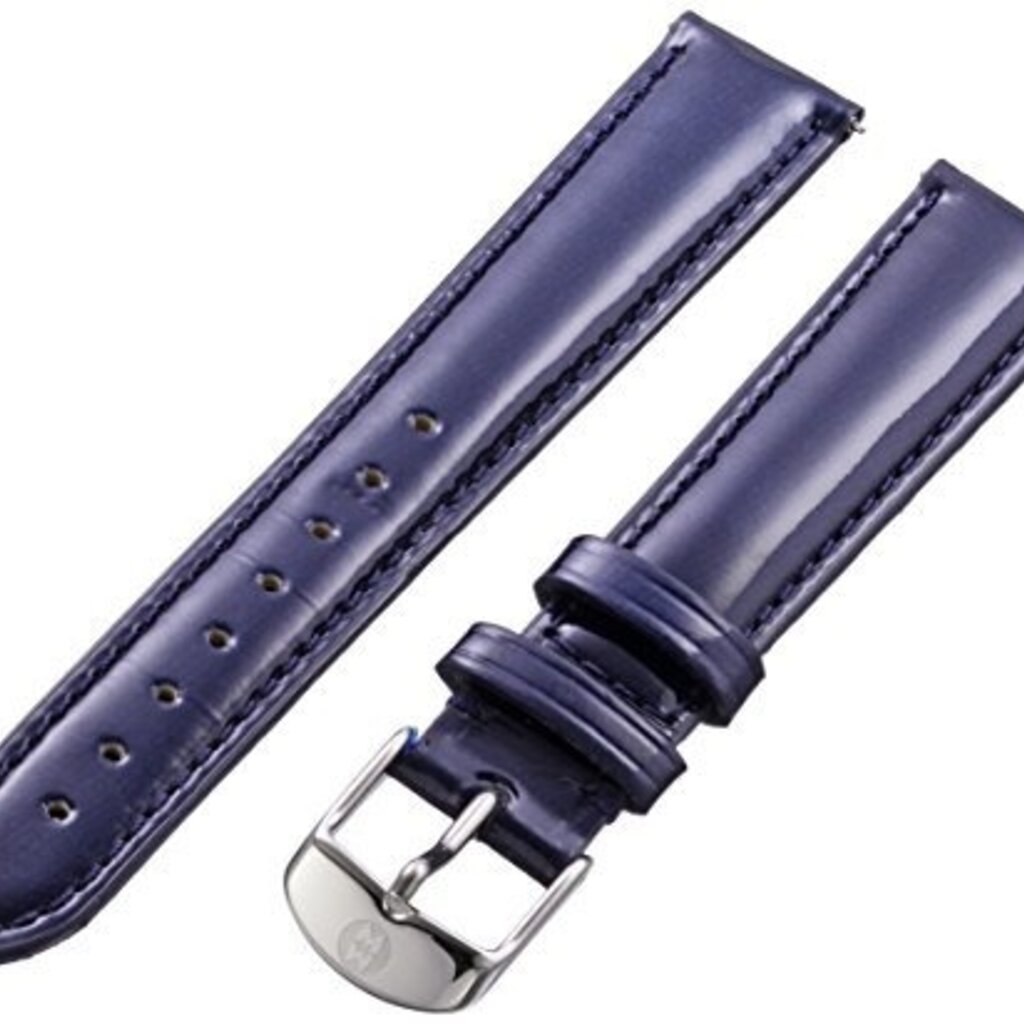 Michele Michele 16mm Navy Patent Leather Strap