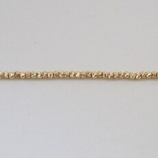 American Jewelry 14k Yellow Gold 2mm Diamond Cut Bead Chain (18")