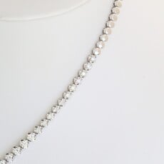 American Jewelry 14k White Gold 3.81ctw Diamond Lariat Tennis Necklace