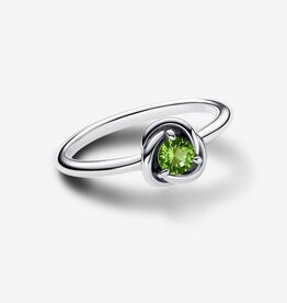 Pandora PANDORA Ring, August Spring Green Eternity Circle - Size 54