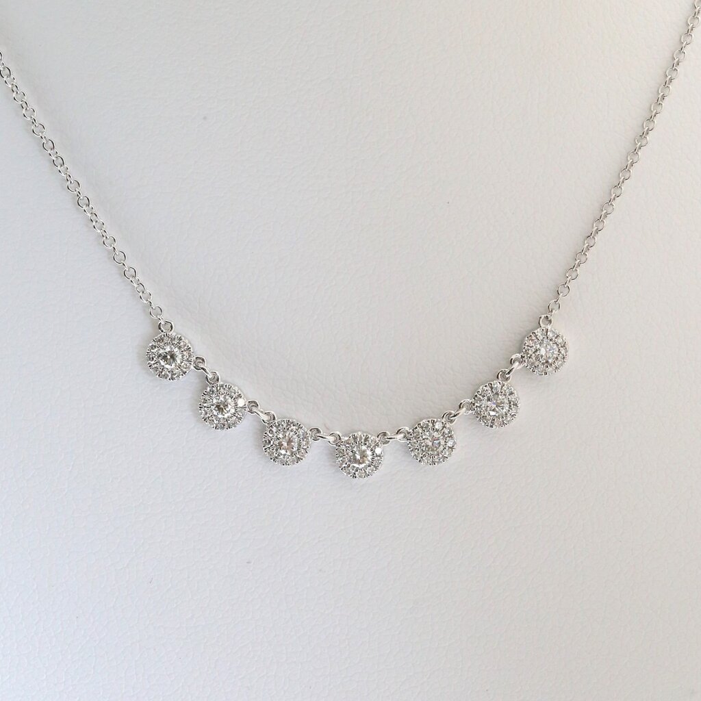 American Jewelry 14k White Gold .46ctw Diamond Fashion Necklace