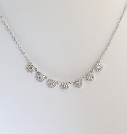 American Jewelry 14k White Gold .46ctw Diamond Fashion Necklace