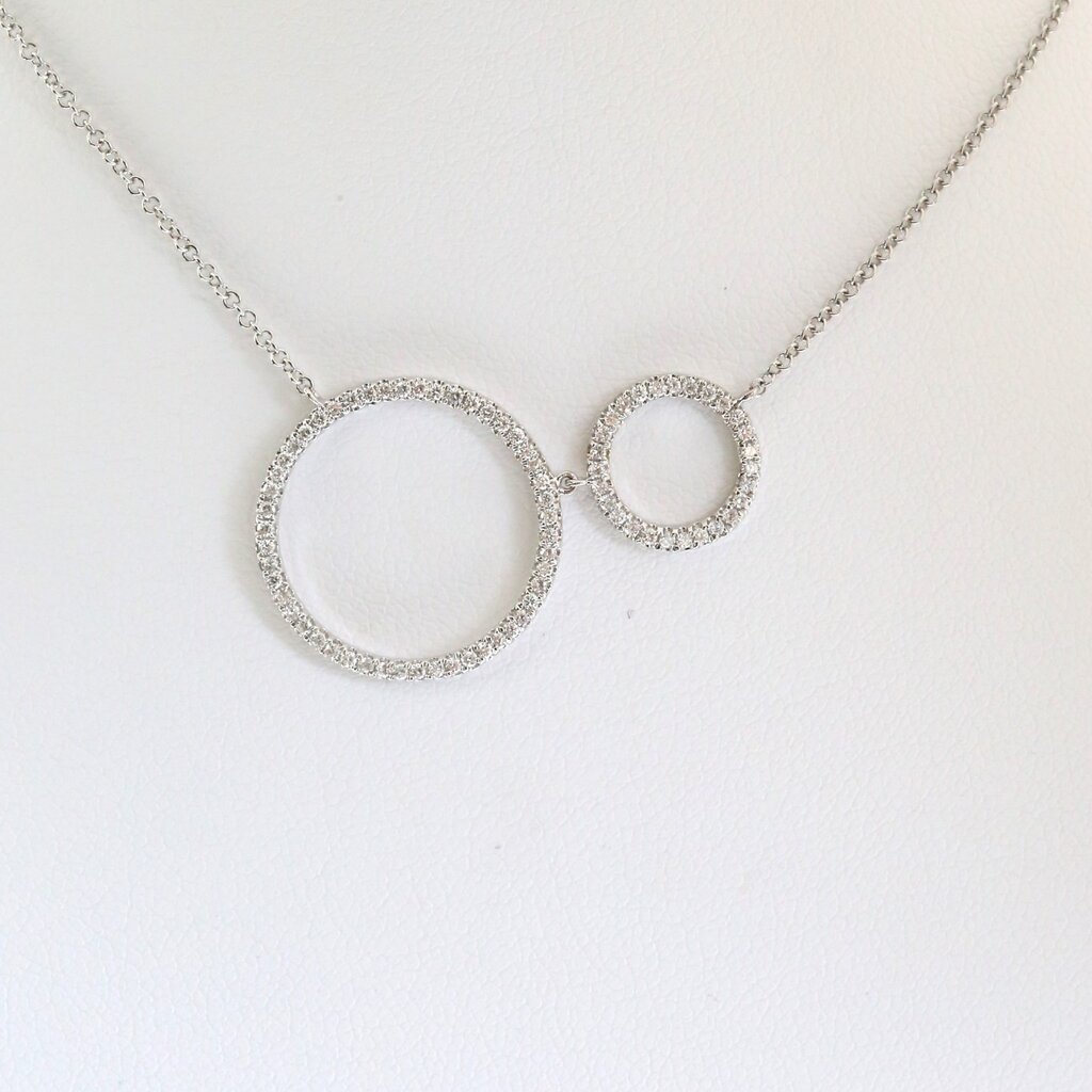 Double Circle Diamond Necklace | Sachi