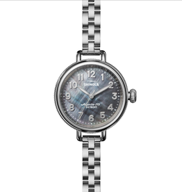 American Jewelry Shinola 34mm MOP Dial with Silver Bracelet Watch