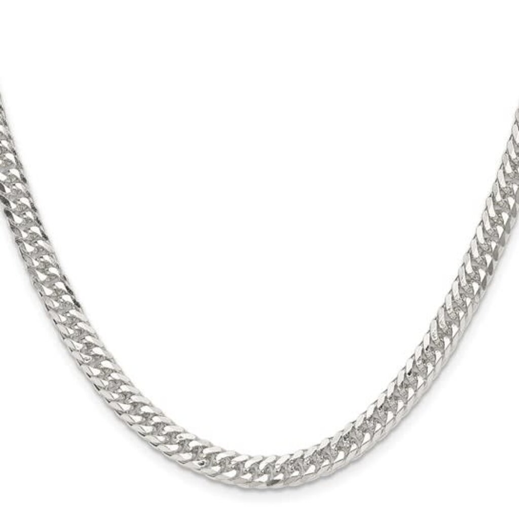 Sterling Silver Chain-Double Diamond Cut Curb Chain- Unfinished Chain, Bulk  Chains (sold per foot)