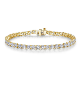 Lafonn Lafonn Sterling Silver w/ Gold Plated 10.50ctw Simulated Diamond Tennis Bracelet