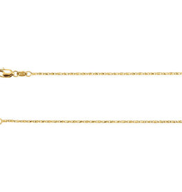 American Jewelry 14k Yellow Gold 1.4mm Raso Chain (16")
