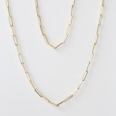 American Classic Faceted Paperclip Link Chain, 2.6mm