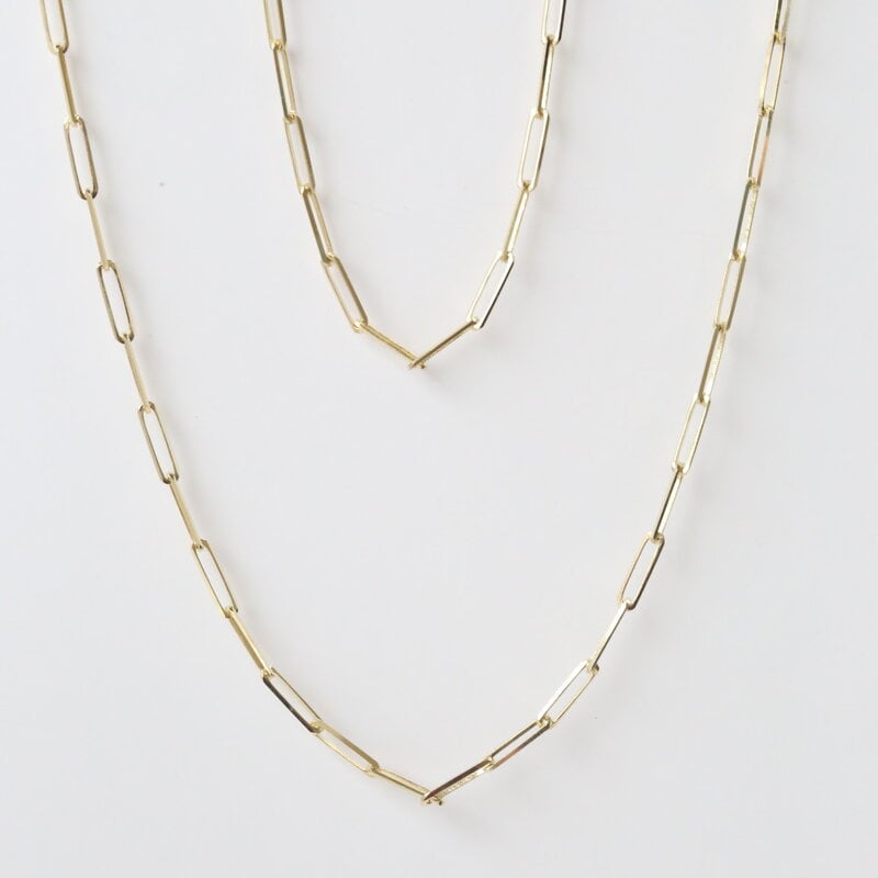 American Classic Faceted Paperclip Link Chain, 2.6mm
