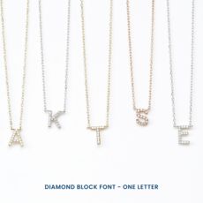 American Jewelry Custom Diamond Single Name Necklace